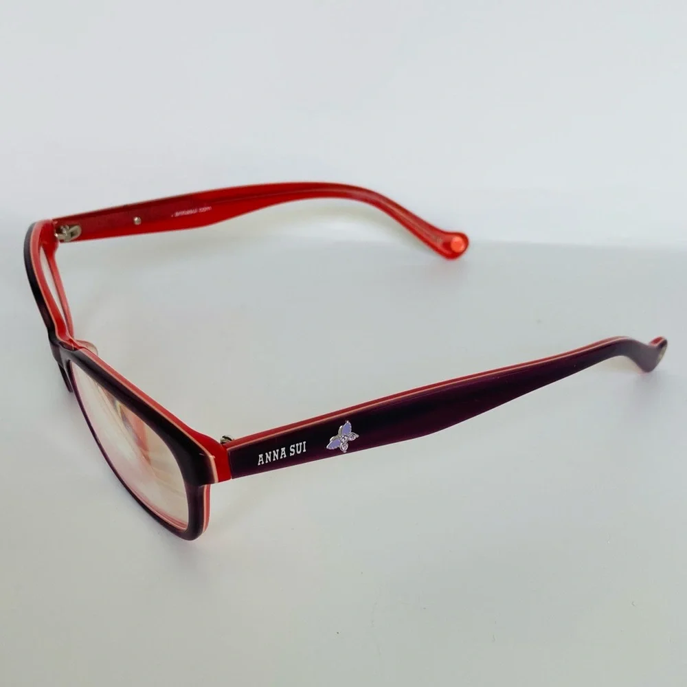 Anna Sui AS514 Burgundy Eyeglass FRAMES ONLY